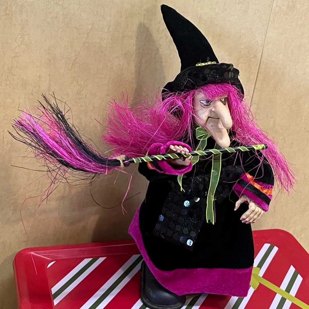 Vintage Animated Witch Halloween decor